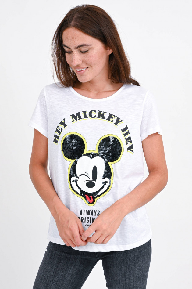 Princess goes Hollywood T-Shirt mit Mickey Mouse Print in Weiß