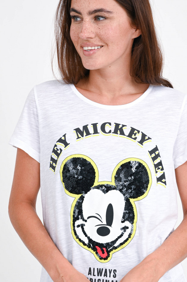 Princess goes Hollywood T-Shirt mit Mickey Mouse Print in Weiß