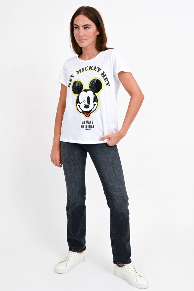 Princess goes Hollywood T-Shirt mit Mickey Mouse Print in Weiß