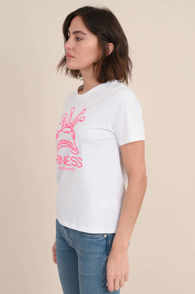 Princess goes Hollywood T-Shirt mit Frosch Print in Weiß