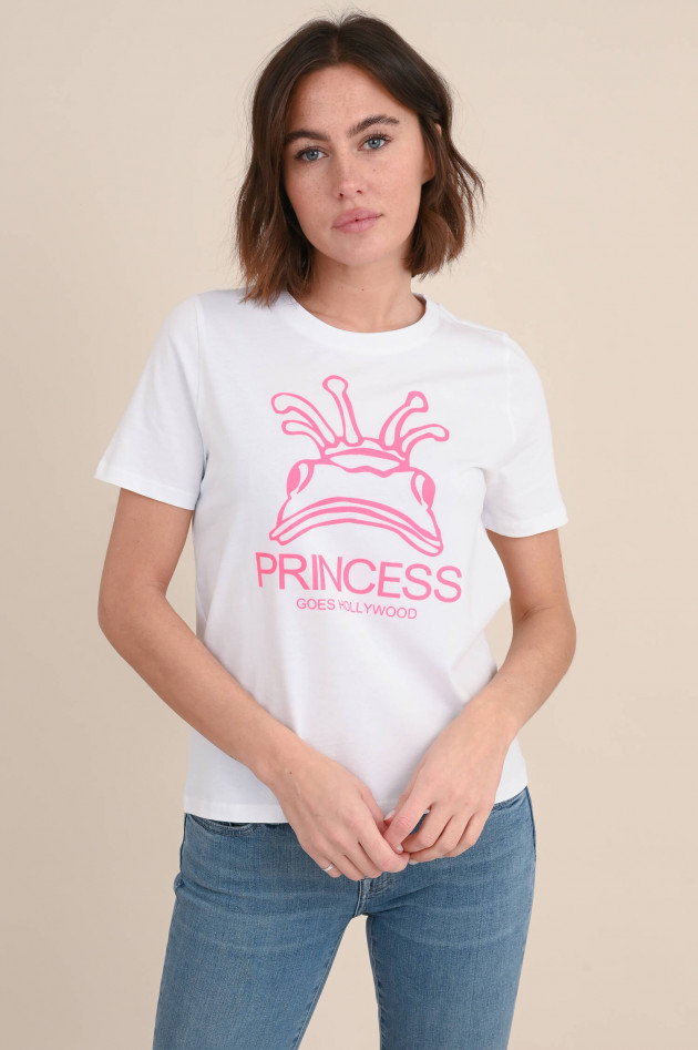Princess goes Hollywood T-Shirt mit Frosch Print in Weiß
