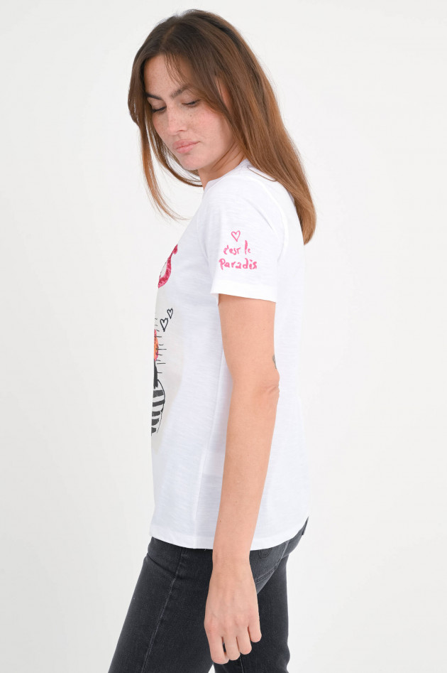 Princess goes Hollywood T-Shirt PARIS mit Pailletten-Schriftzug in Weiß