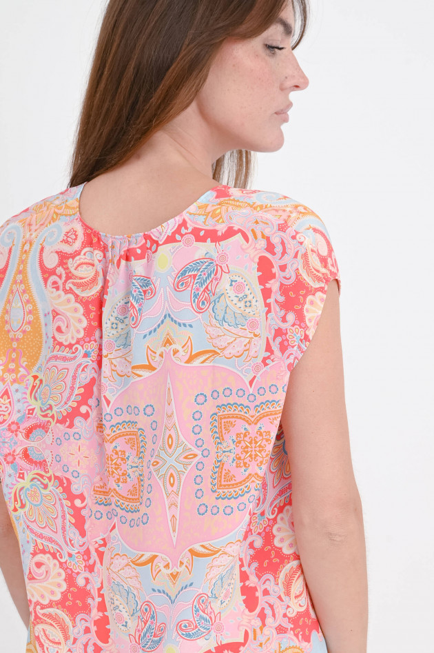 Princess goes Hollywood Seiden-Bluse mit All-Over-Print in Multicolor