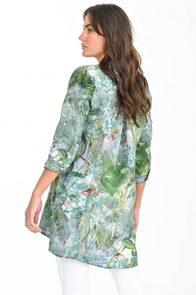 Princess goes Hollywood Lange Bluse mit Dschungel Print in Grün