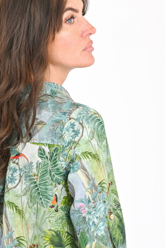 Princess goes Hollywood Lange Bluse mit Dschungel Print in Grün