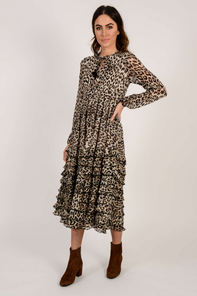 Princess goes Hollywood Kleid mit Rüschen und Leoprint