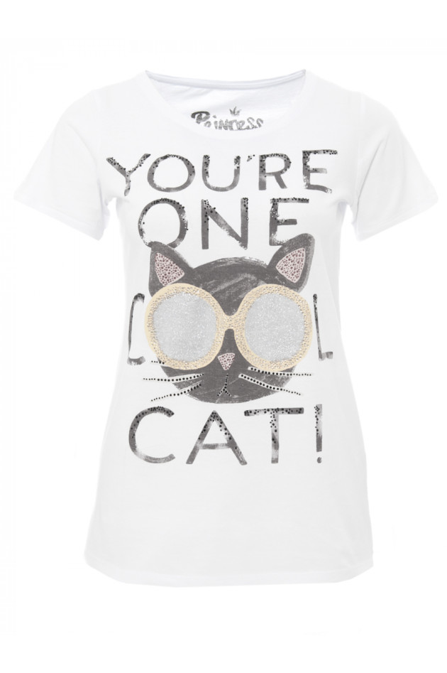 Princess T-Shirt Weiß mit Print