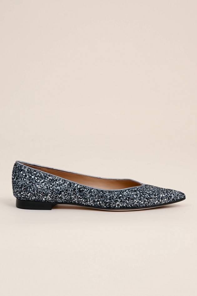 Prosperine Pailletten Ballerina in Silber