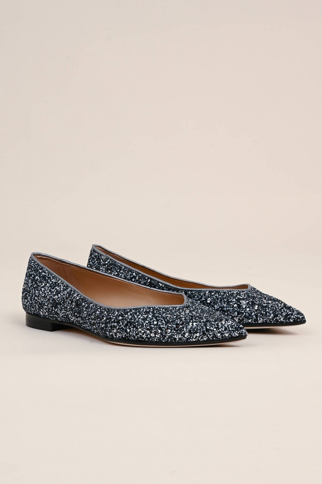 Prosperine Pailletten Ballerina in Silber