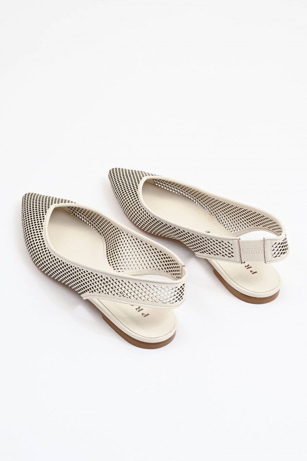 Prosperine Sling Back Flats in Creme