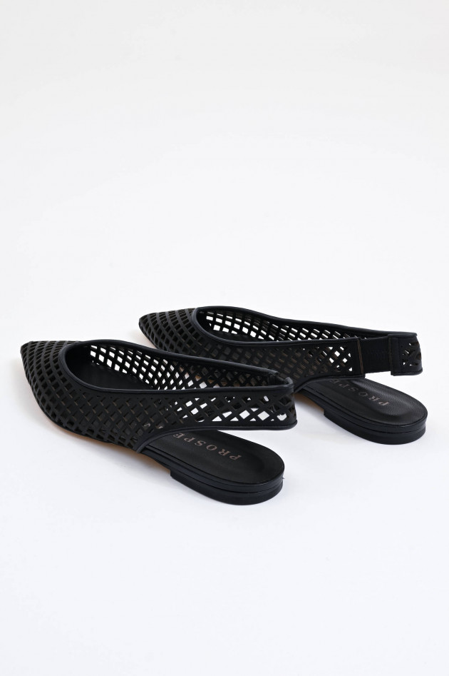 Prosperine Sling-Back Flats in Schwarz