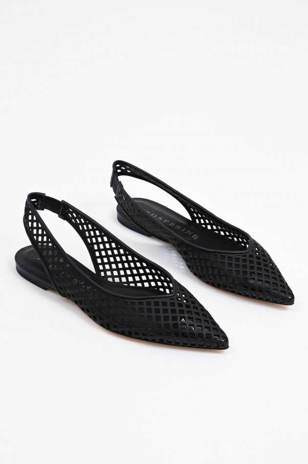 Prosperine Sling-Back Flats in Schwarz