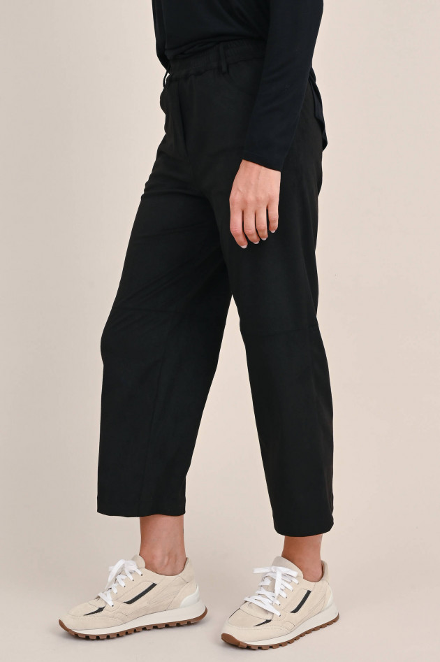 Purotatto Alcantara Culotte Hose in Schwarz