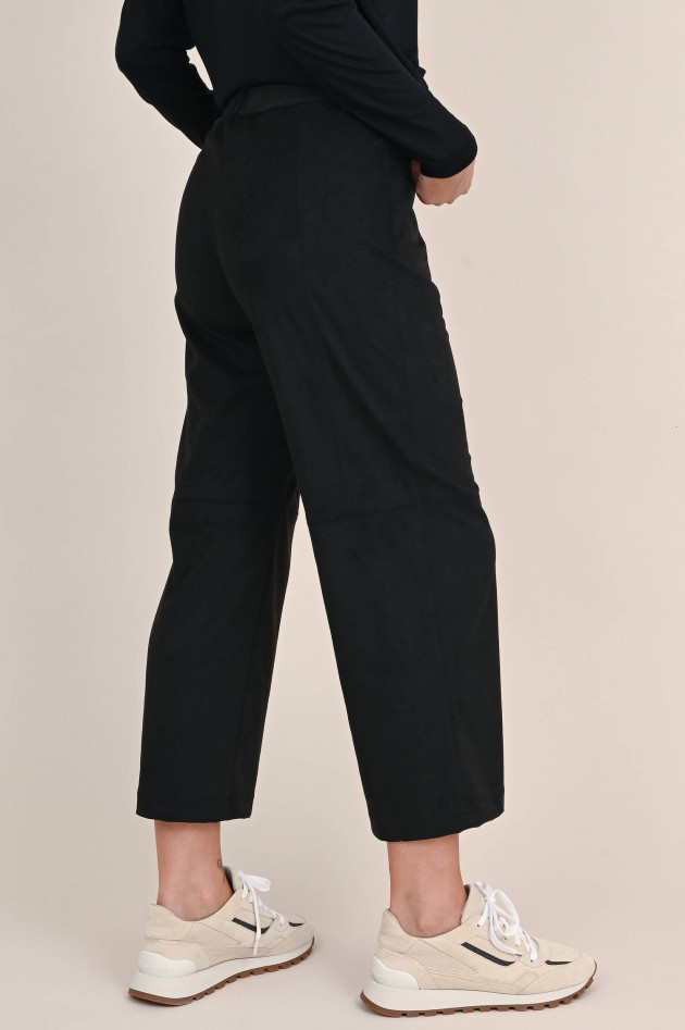 Purotatto Alcantara Culotte Hose in Schwarz