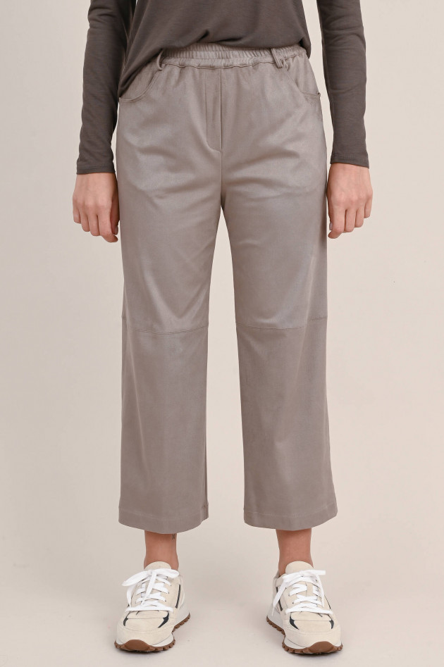 Purotatto Alcantara Culotte Hose in Taupe