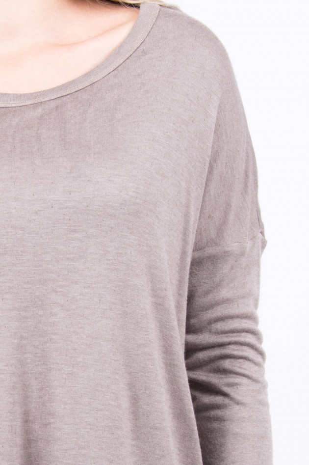 Purotatto Langarm-Shirt in Taupe