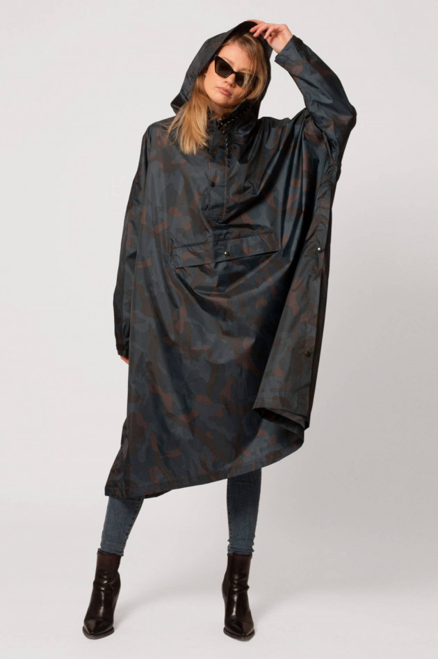 Rainkiss Regen-Poncho STORM CAMO in Antra/Braun