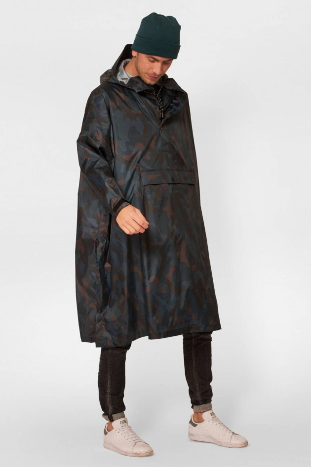 Rainkiss Regen-Poncho STORM CAMO in Antra/Braun
