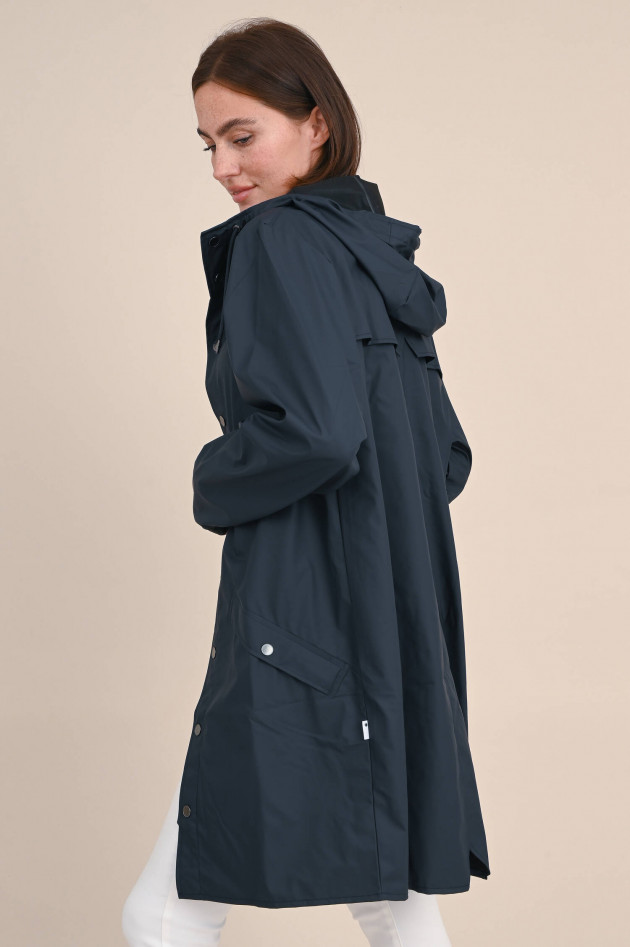 Rains Aps Klassische Regenjacke mit großen Taschen in Navy