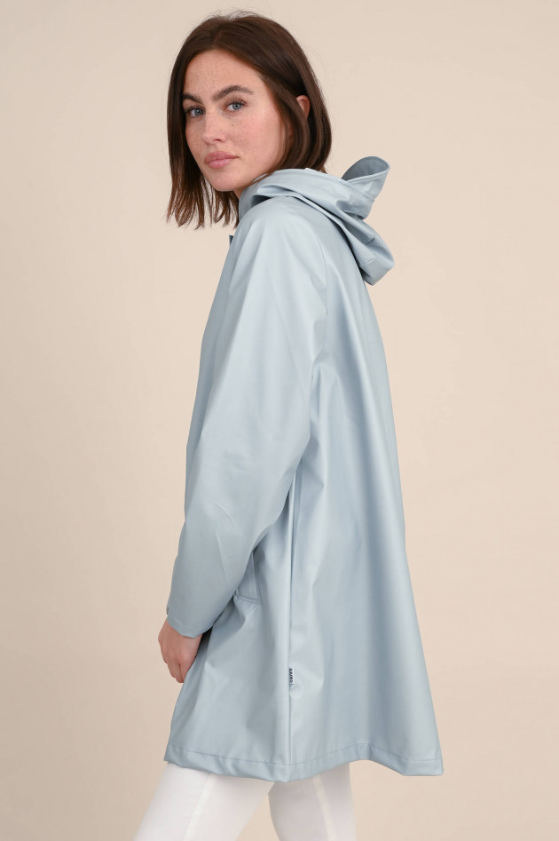Rains Aps Klassische Regenjacke in metallischem Hellblau