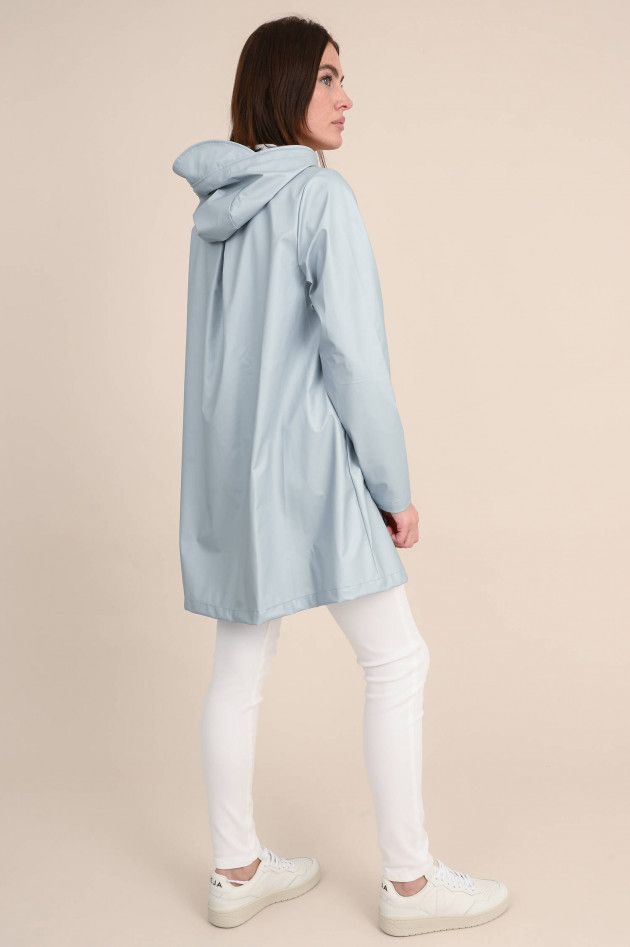 Rains Aps Klassische Regenjacke in metallischem Hellblau