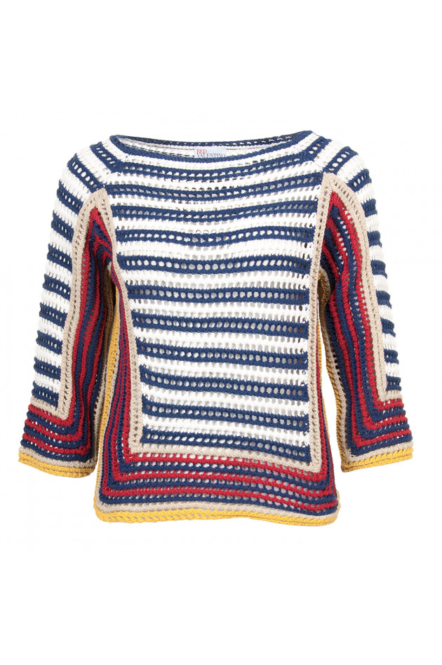 Red Valentino Pullover in Blau/Gelb