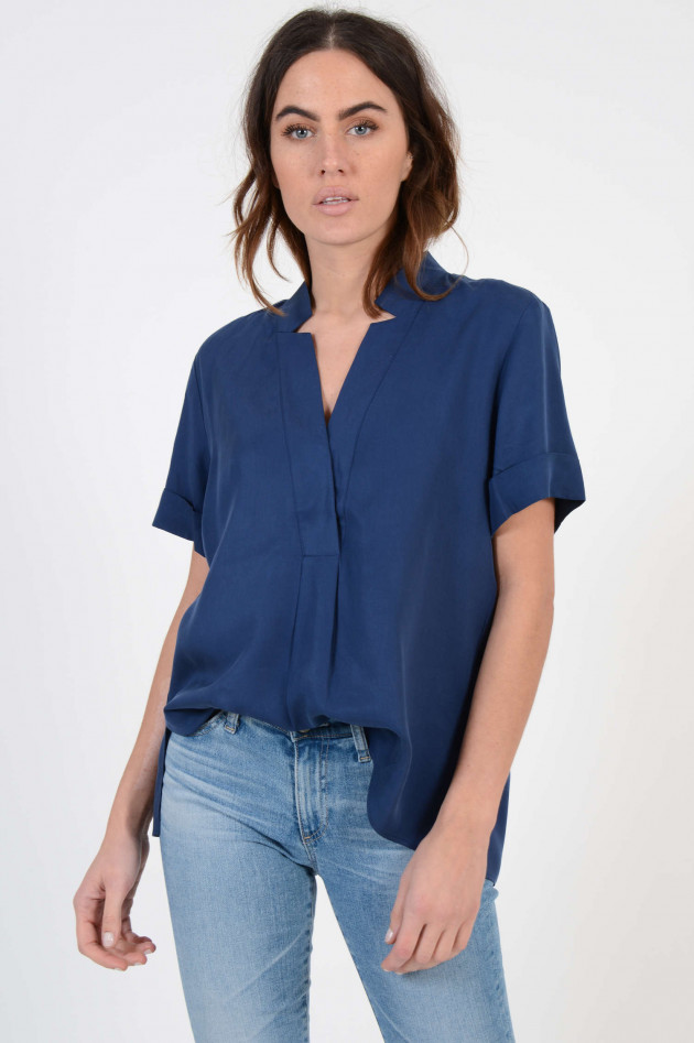 Repeat Bluse kurzarm in Dunkelblau