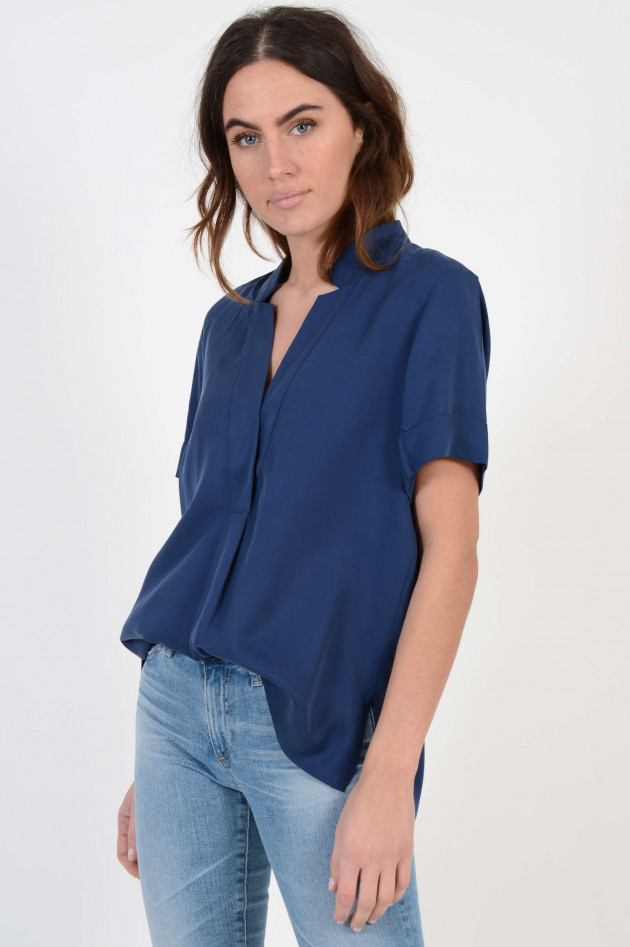 Repeat Bluse kurzarm in Dunkelblau