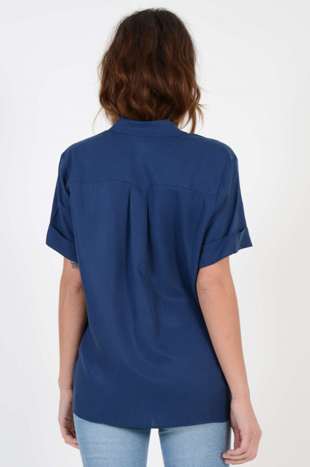 Repeat Bluse kurzarm in Dunkelblau