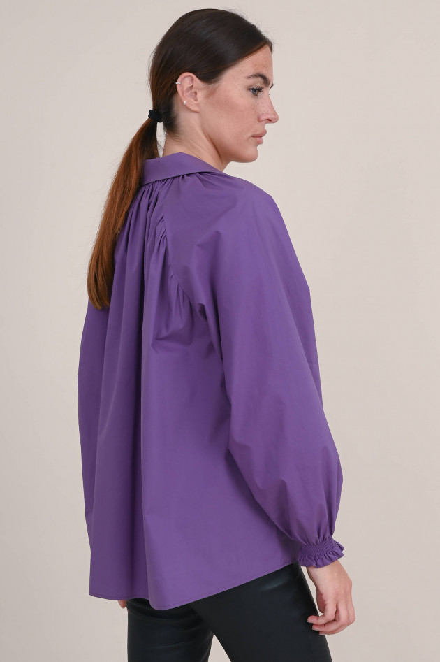 Repeat Bluse mit Raffungen in Violett