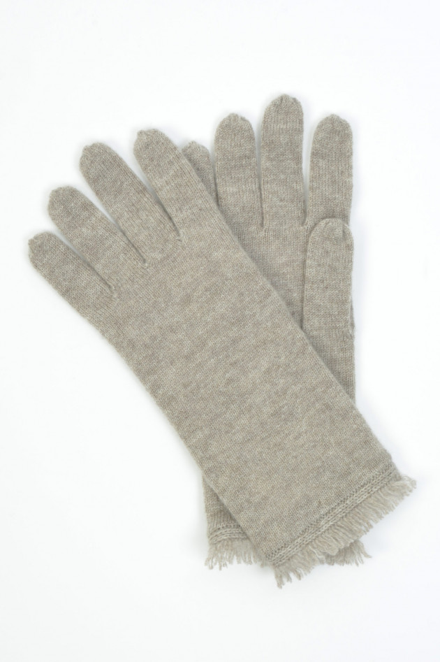 Repeat Handschuhe aus Cashmere in Stone