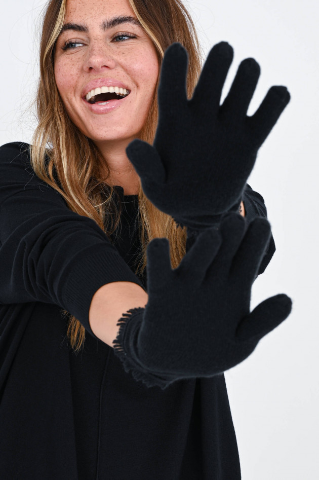 Repeat Cashmere Handschuhe in Schwarz