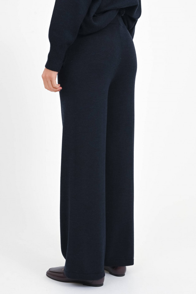 Repeat Strickhose aus Merinowolle in Marine
