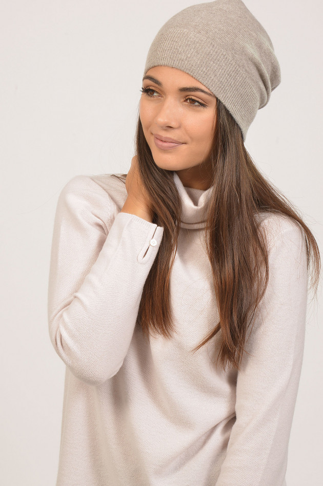 Repeat Beanie aus Cashmere in Stone