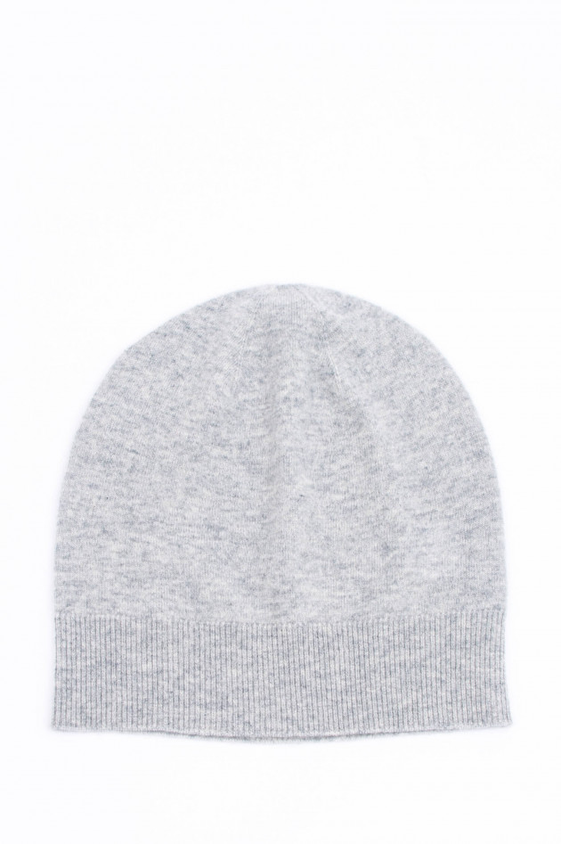 Repeat Feinstrick Beanie in Grau