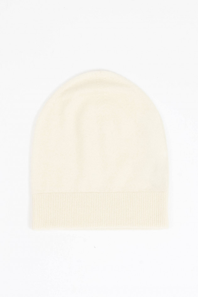 Repeat Mütze aus Cashmere in Creme