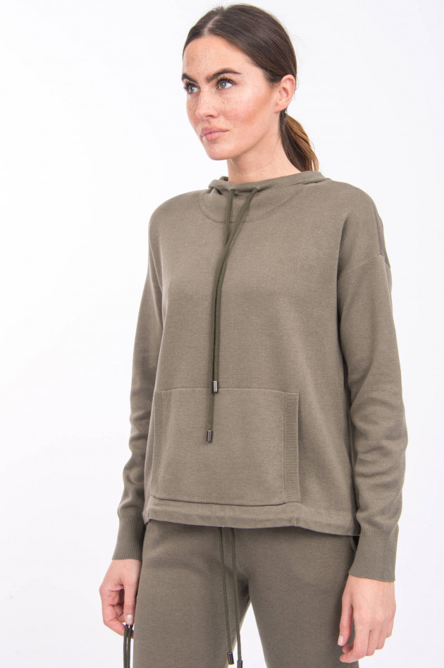 Repeat Jogging-Anzug aus Feinstrick in Khaki