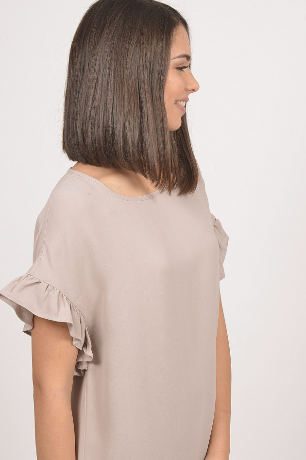 Repeat Kleid mit Volants in Rosé
