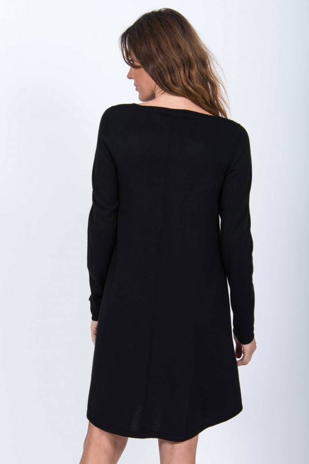 Repeat Strickkleid aus Merinowolle in Schwarz