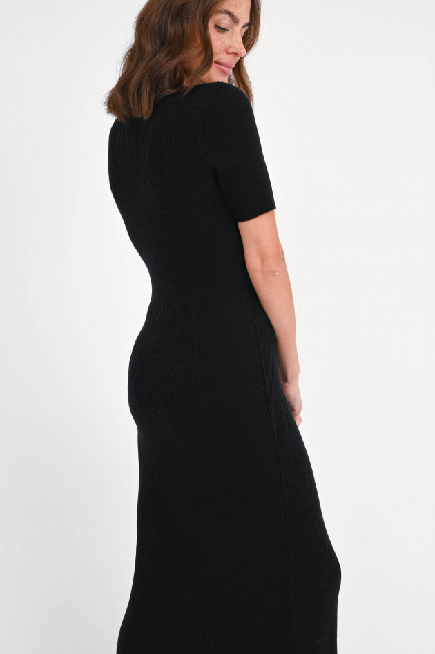 Repeat Kurzarm-Strickkleid in Schwarz