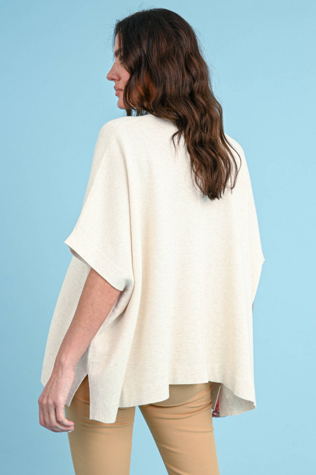 Repeat Poncho mit geschlitztem Rundhals in Beige