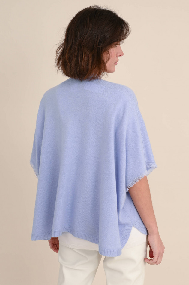 Repeat Strickjacke aus Cashmere in Hellblau meliert