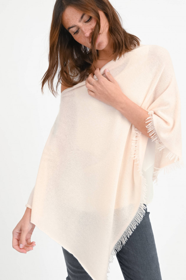 Repeat Cashmere Poncho in Rosa Pearl