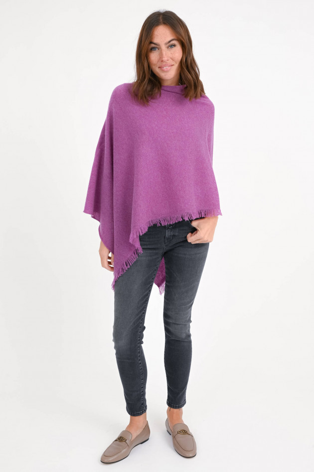 Repeat Cashmere Poncho in Violett
