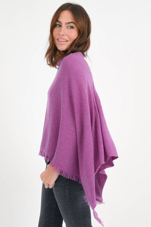 Repeat Cashmere Poncho in Violett