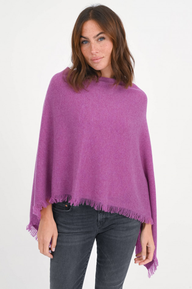 Repeat Cashmere Poncho in Violett