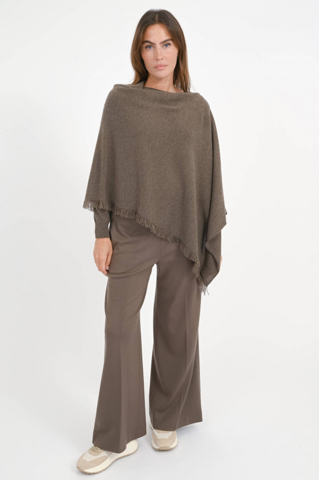 Repeat Cashmere-Poncho in Cacao