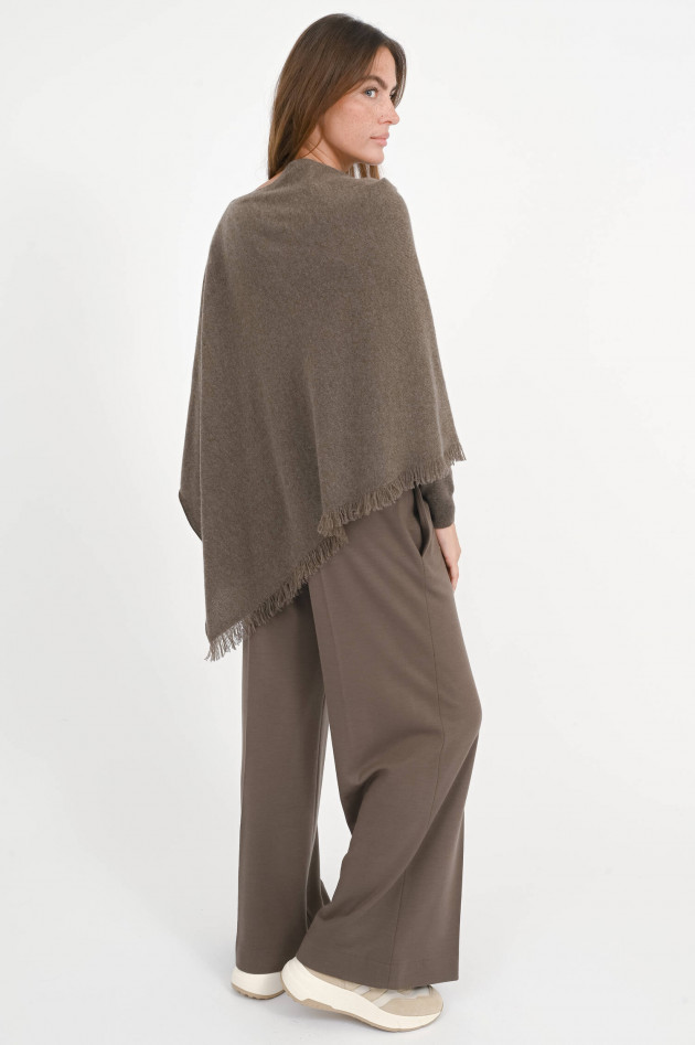 Repeat Cashmere-Poncho in Cacao