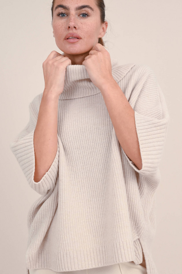 Repeat Rollkragen Pullover aus Babywolle in Beige