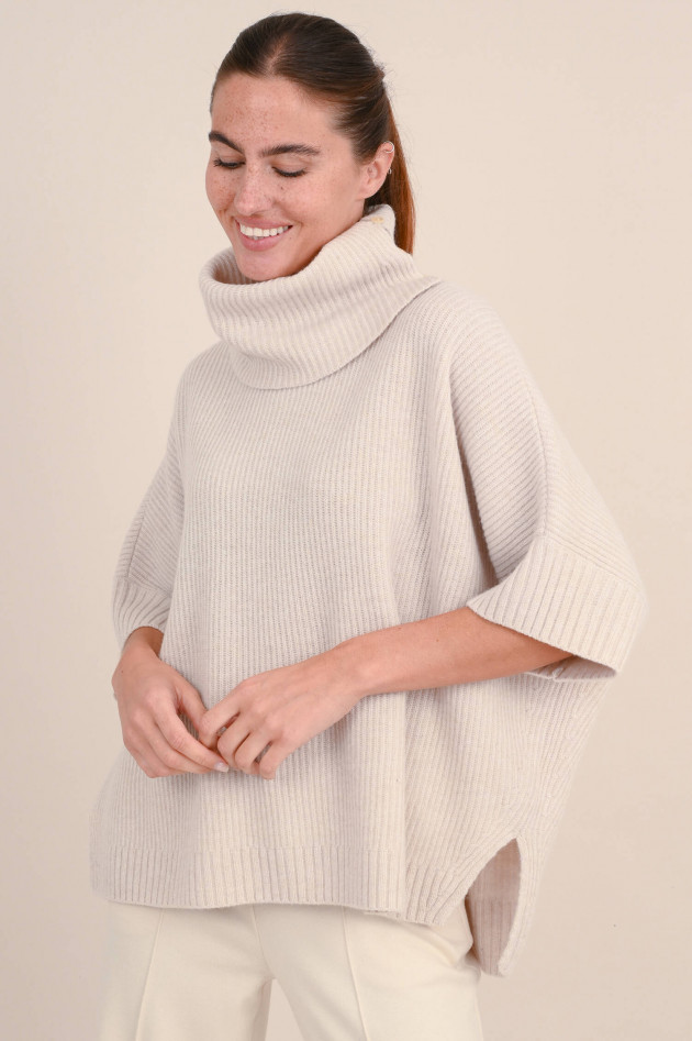 Repeat Rollkragen Pullover aus Babywolle in Beige